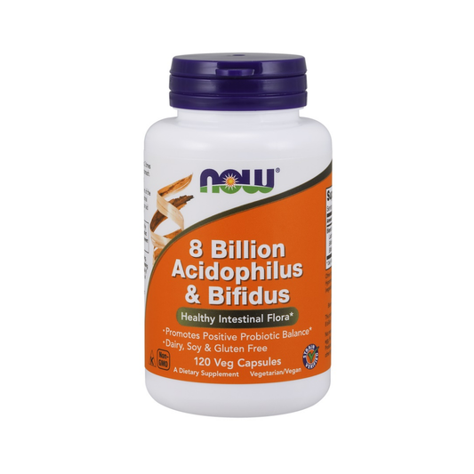 NOW FOODS 8 BILLION ACIDOPHILUS & BIFIDUS - 120 VCAPS