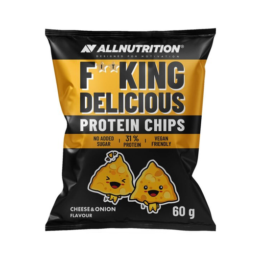 ALLNUTRITION FITKING DELICIOUS PROTEIN CHIPS CHEESE AND ONION - 60 GRAMS