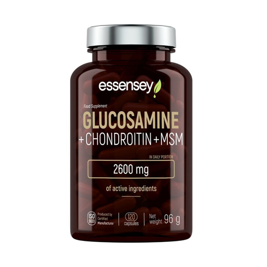 ESSENSEY GLUCOSAMINE + CHONDROITIN + MSM - 120 CAPS