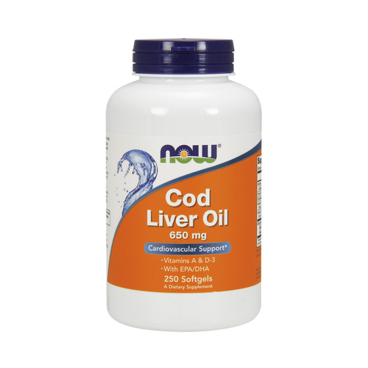 NOW FOODS COD LIVER OIL 650MG - 250 SOFTGELS
