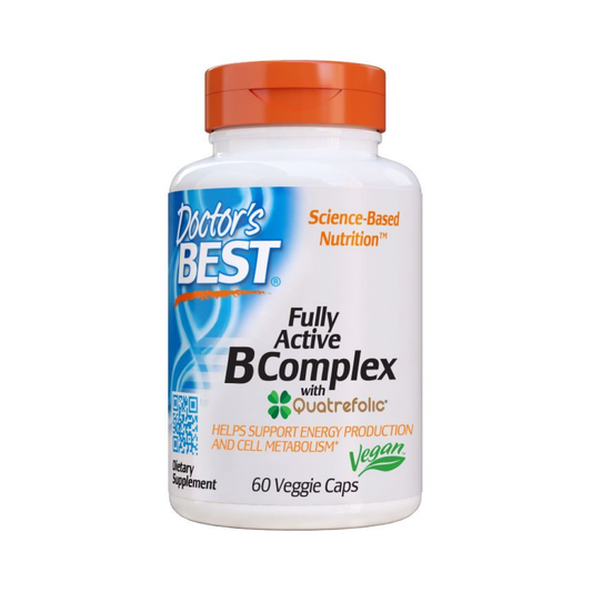 DOCTOR'S BEST FULLY ACTIVE B-COMPLEX WITH QUATREFOLIC - 60 VCAPS