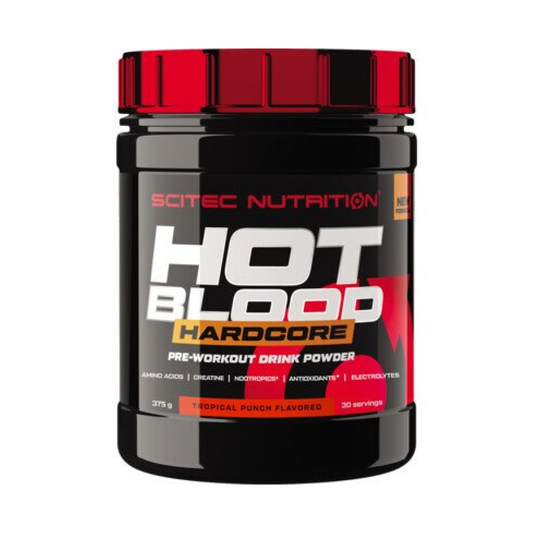 SCITEC HOT BLOOD HARDCORE TROPICAL PUNCH - 375 GRAMS