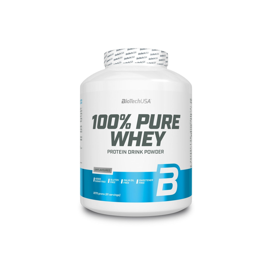 BIOTECHUSA 100% PURE WHEY UNFLAVOURED - 2270 GRAMS