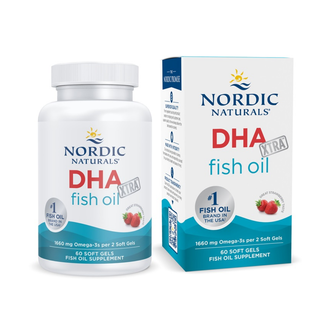 NORDIC NATURALS DHA XTRA 1660MG STRAWBERRY (EAN 768990891038) - 60 SOFTGELS