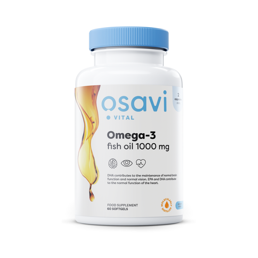 OSAVI OMEGA-3 FISH OIL MOLECULARLY DISTILLED 1000MG (LEMON) - 60 SOFTGELS