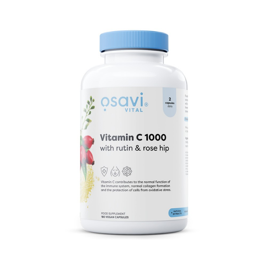 OSAVI VITAMIN C1000 WITH RUTIN & ROSE HIP - 180 VEGAN CAPS