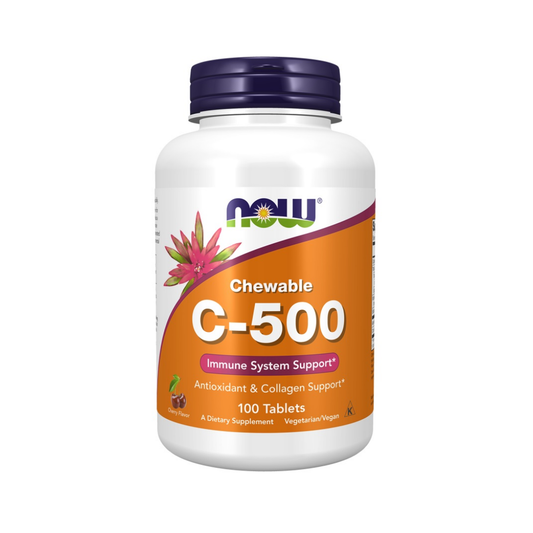 NOW FOODS VITAMIN C-500 CHEWABLE CHERRY - 100 TABLETS