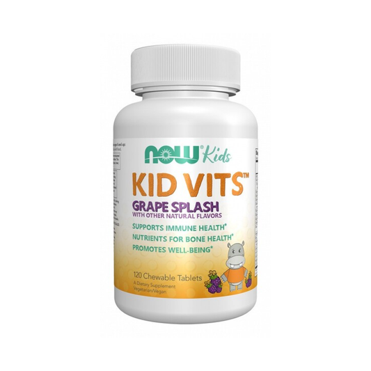 NOW FOODS KID VITS GRAPE SPLASH - 120 CHEWABLES
