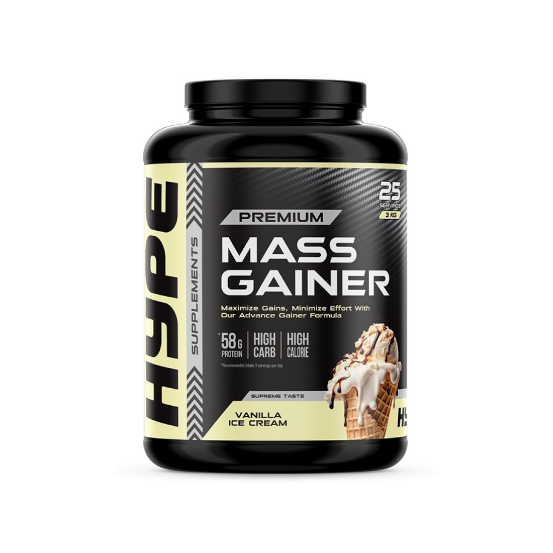 HYPE MASS GAINER VANILLA ICE CREAM - 3000 GRAMS
