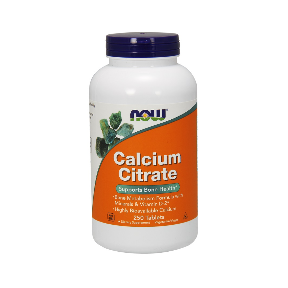 NOW FOODS CALCIUM CITRATE WITH MINERALS & VITAMIN D-2 - 250 TABLETS
