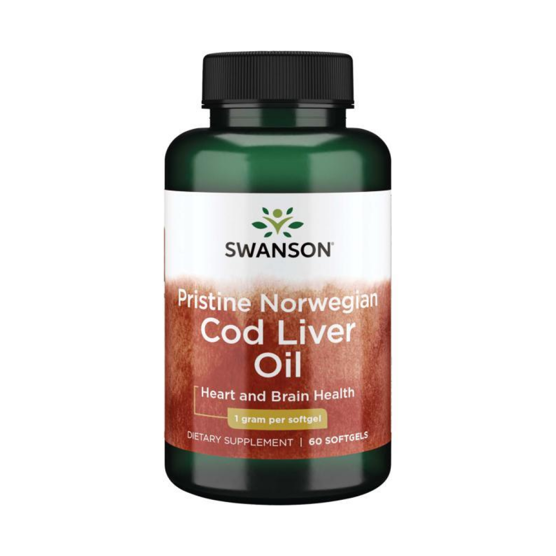 SWANSON PRISTINE NORWEGIAN COD LIVER OIL 1000MG - 60 SOFTGELS