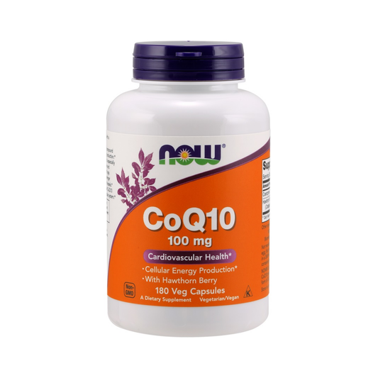 NOW FOODS COQ10 WITH HAWTHORN BERRY 100MG - 180 VCAPS