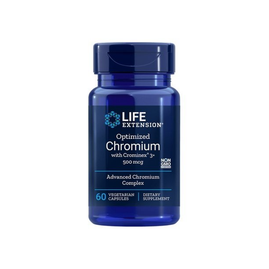 LIFE EXTENSION OPTIMIZED CHROMIUM WITH CROMINEX 3+ 500MCG - 60 VCAPS