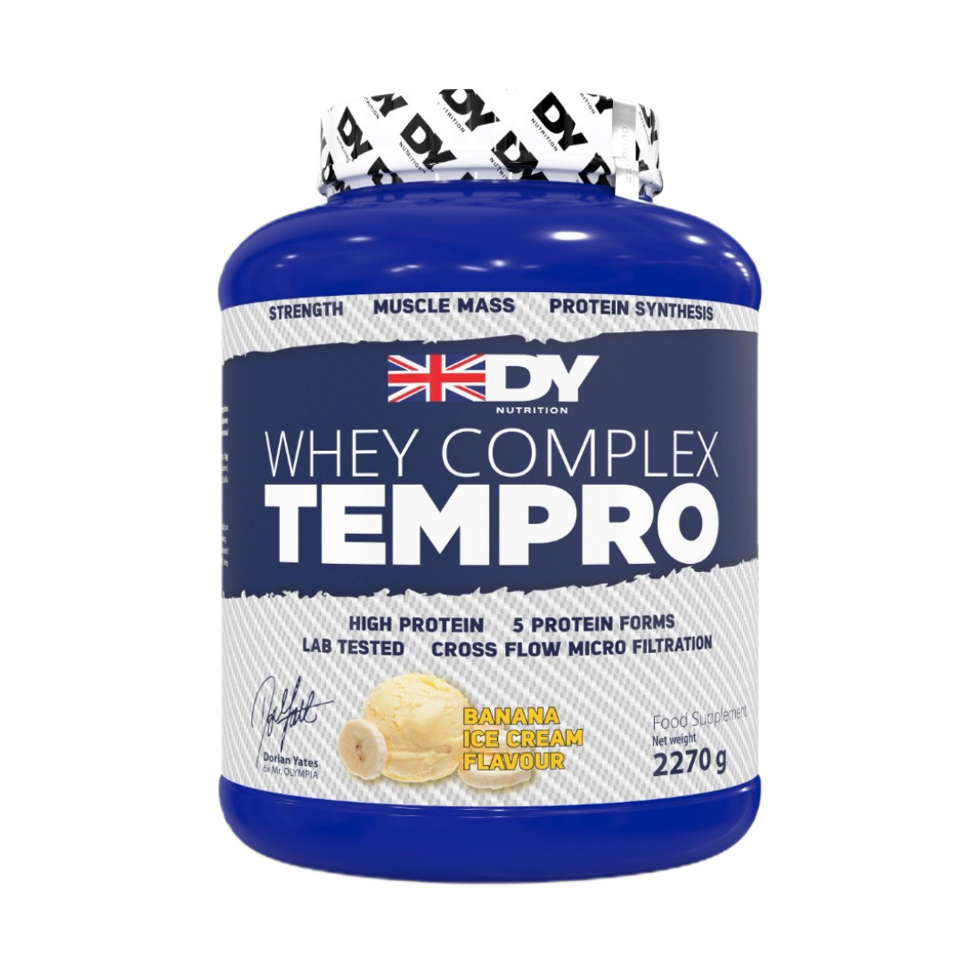 DORIAN YATES WHEY COMPLEX TEMPRO BANANA ICE CREAM - 2270 GRAMS