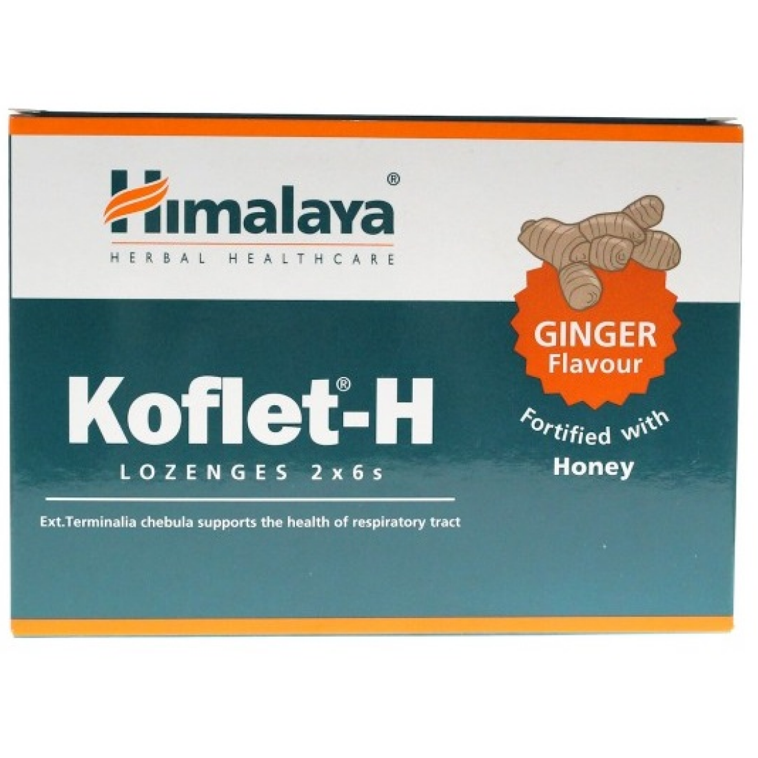 HIMALAYA KOFLET-H GINGER - 12 LOZENGES