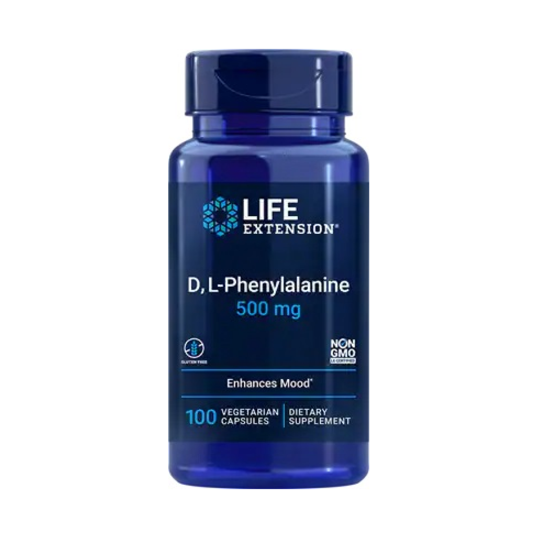 LIFE EXTENSION D L-PHENYLALANINE 500MG - 100 VCAPS