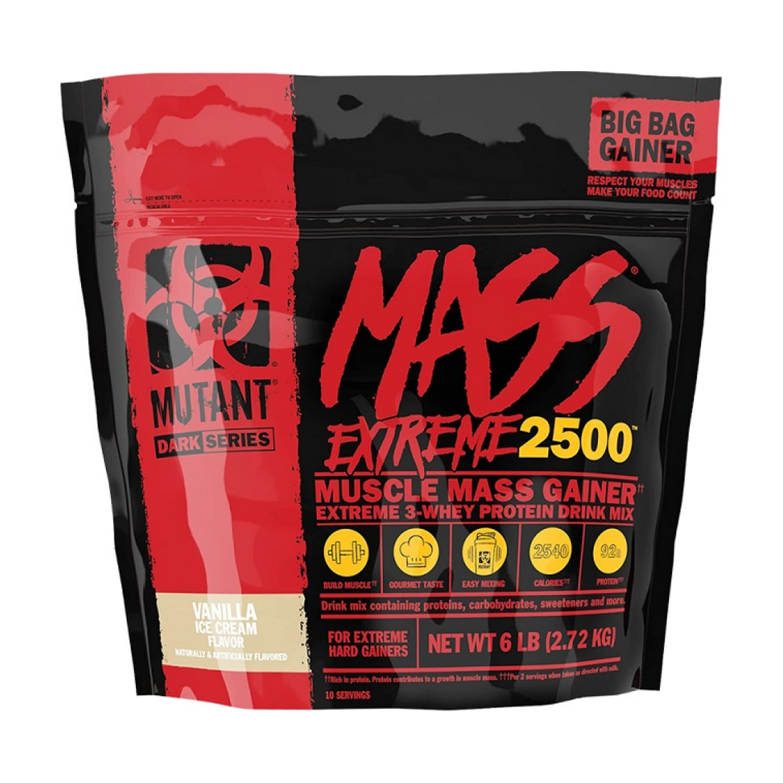 MUTANT MUTANT MASS EXTREME 2500 VANILLA ICE CREAM - 2720 GRAMS