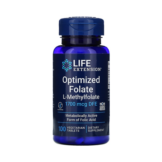 LIFE EXTENSION OPTIMIZED FOLATE 1700MCG - 100 VEGETARIAN TABS
