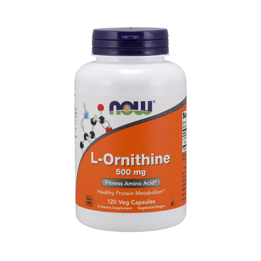 NOW FOODS L-ORNITHINE 500MG - 120 VCAPS