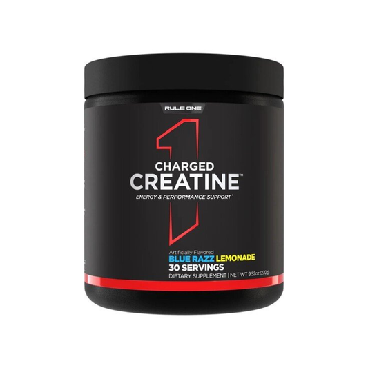 RULE ONE CHARGED CREATINE BLUE RAZZ LEMONADE - 270 GRAMS