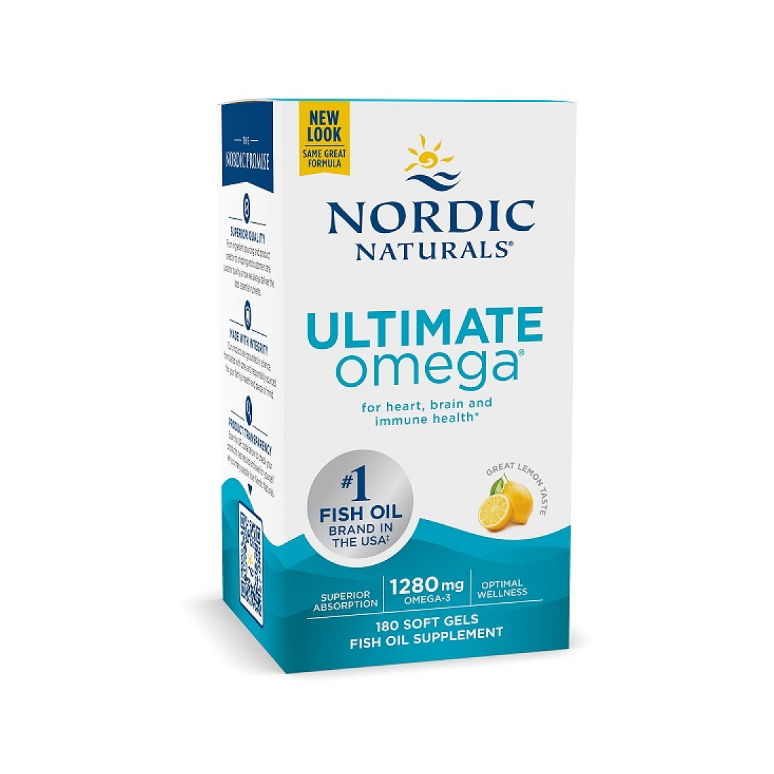 NORDIC NATURALS ULTIMATE OMEGA 1280MG LEMON (EAN 768990037900) - 180 SOFTGELS