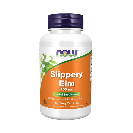 NOW FOODS SLIPPERY ELM 400MG - 100 VCAPS