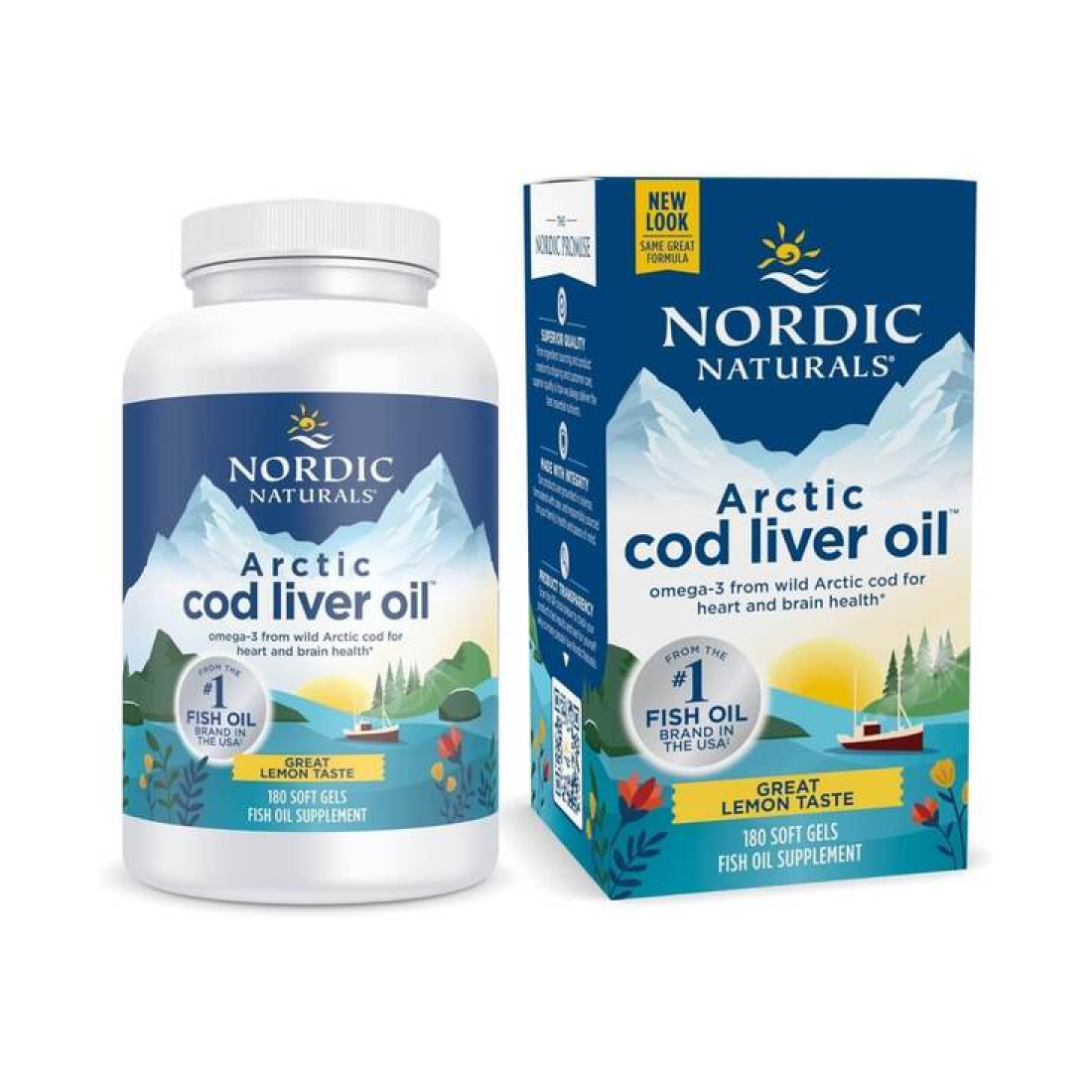 NORDIC NATURALS ARCTIC COD LIVER OIL 750MG LEMON - 180 SOFTGELS