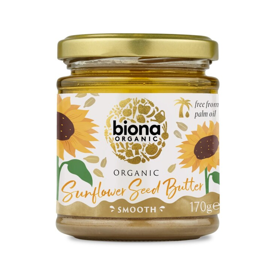 BIONA ORGANIC SUNFLOWER SEED BUTTER SMOOTH - 170 GRAMS