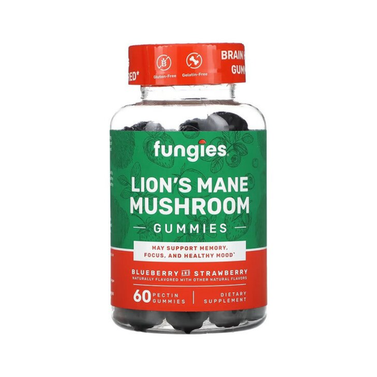 FUNGIES LION'S MANE MUSHROOM GUMMIES BLUEBERRY & STRAWBERRY - 60 GUMMIES