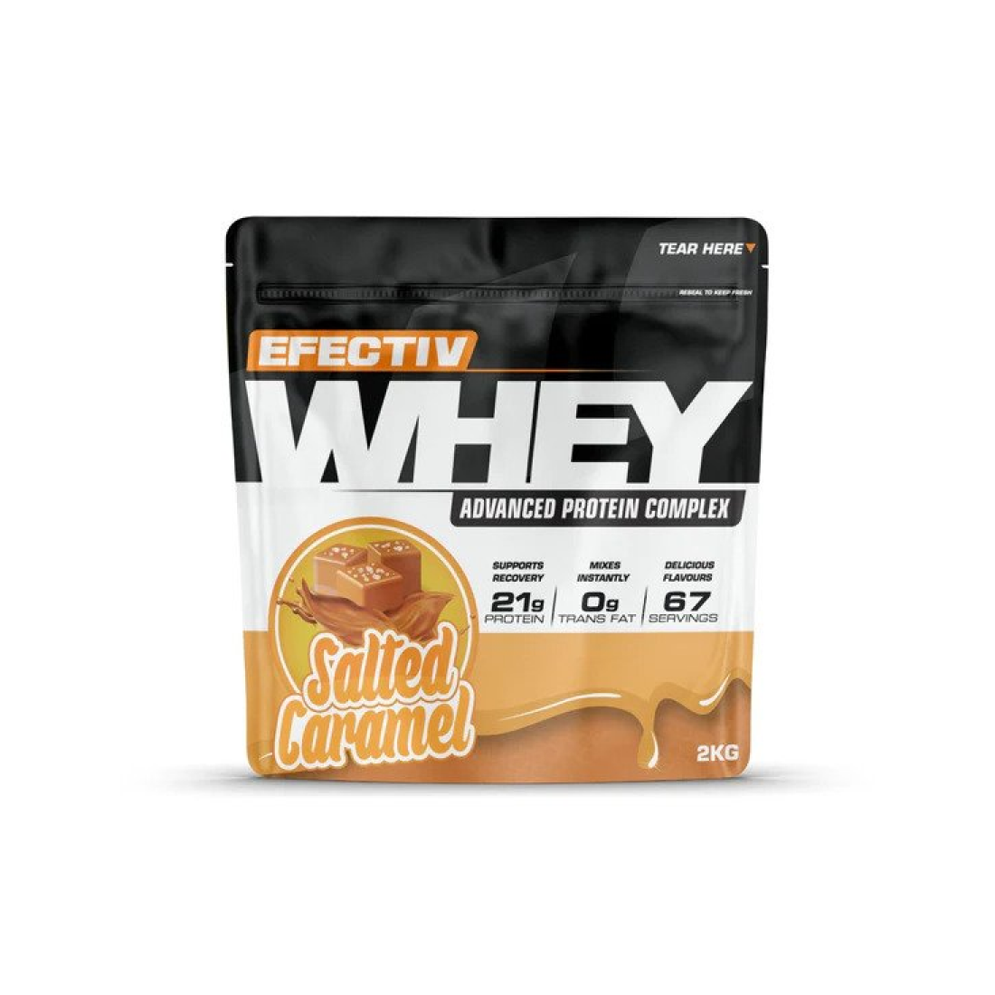 EFECTIV NUTRITION WHEY PROTEIN SALTED CARAMEL - 2000 GRAMS