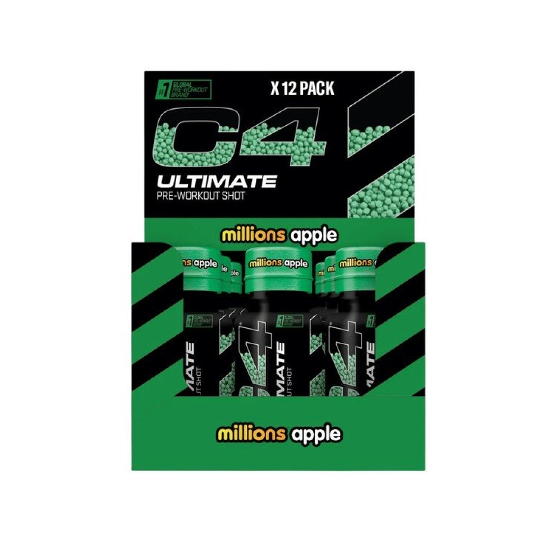 CELLUCOR C4 ORIGINAL PRE-WORKOUT SHOT MILLIONS APPLE - 12 X 60 ML