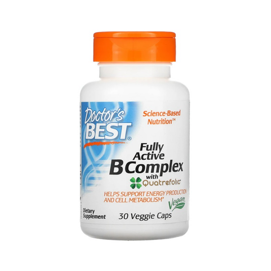 DOCTOR'S BEST FULLY ACTIVE B-COMPLEX WITH QUATREFOLIC - 30 VCAPS