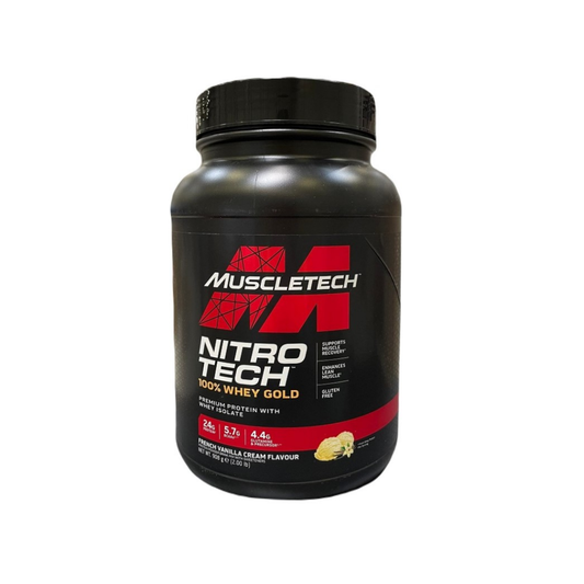 MUSCLETECH NITRO-TECH 100% WHEY GOLD FRENCH VANILLA CREAM - 908 GRAMS