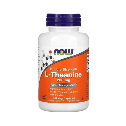 NOW FOODS DOUBLE STRENGTH L-THEANINE 200MG - 120 VCAPS