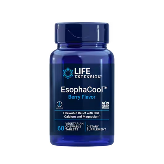 LIFE EXTENSION ESOPHACOOL BERRY (EAN 737870203315) - 60 VEGETARIAN CHEWABLE TABS