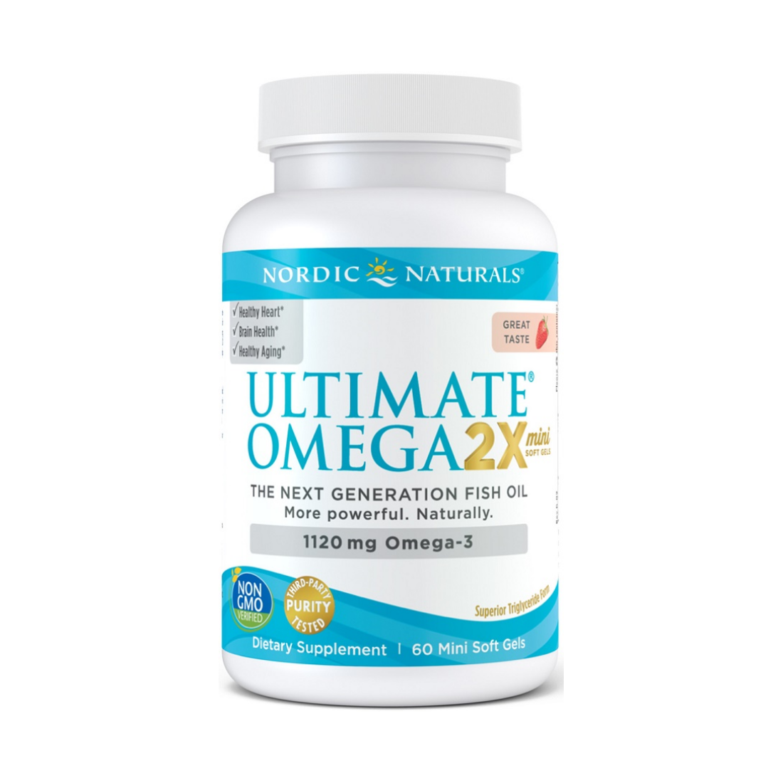 NORDIC NATURALS ULTIMATE OMEGA 2X MINI 1120MG STRAWBERRY - 60 MINI SOFTGELS