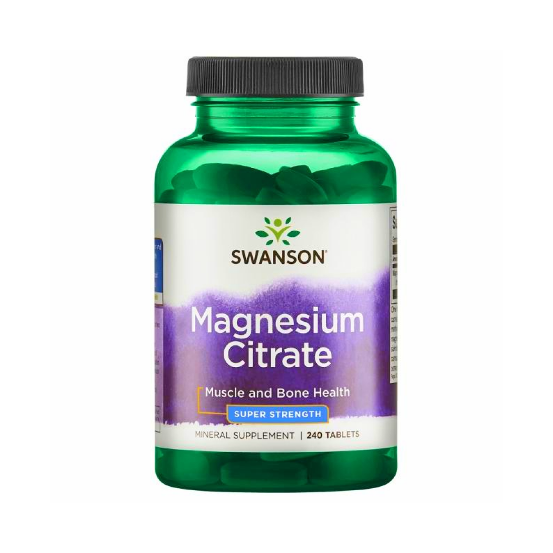 SWANSON MAGNESIUM CITRATE 225MG SUPER-STRENGTH - 240 TABLETS