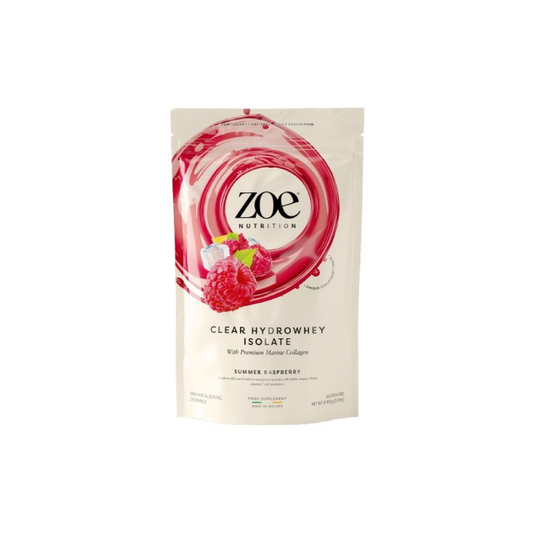ZOE NUTRITION CLEAR HYDROWHEY ISOLATE SUMMER RASPBERRY - 454 GRAMS