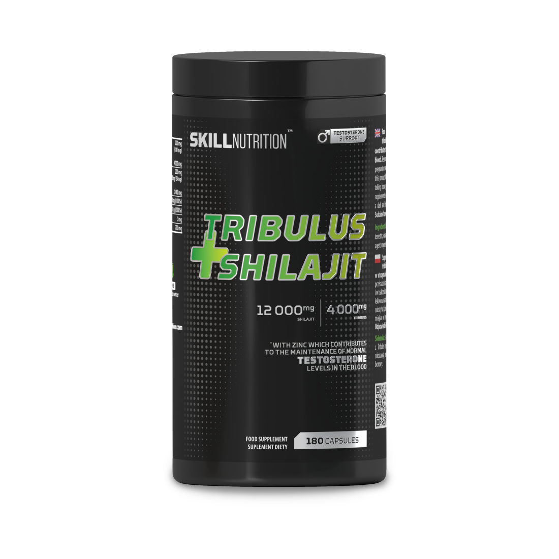 SKILL NUTRITION TRIBULUS + SHILAJIT - 180 VEGAN CAPS