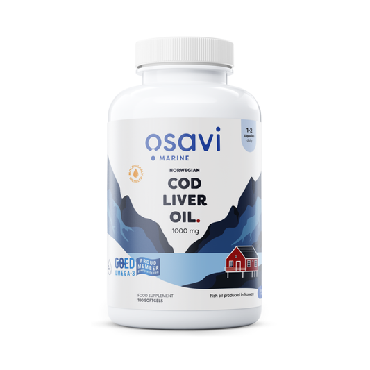 OSAVI NORWEGIAN COD LIVER OIL SOFTGELS 1000MG (LEMON) - 180 SOFTGELS