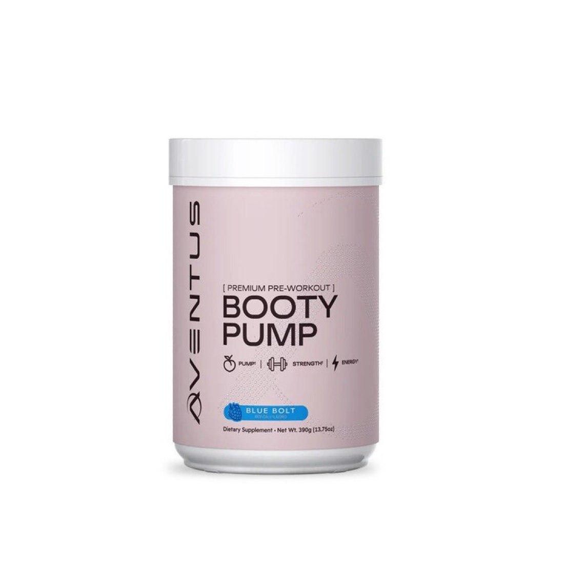 AVENTUS SUPPLEMENTS BOOTY PUMP - PREMIUM PRE-WORKOUT BLUE BOLT - 390 GRAMS