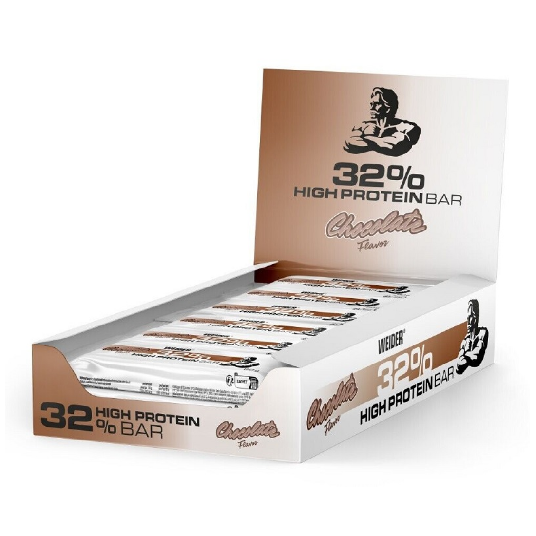 WEIDER 32% HIGH PROTEIN BAR CHOCOLATE - 12 X 60G