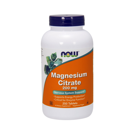 NOW FOODS MAGNESIUM CITRATE 200MG - 250 TABLETS