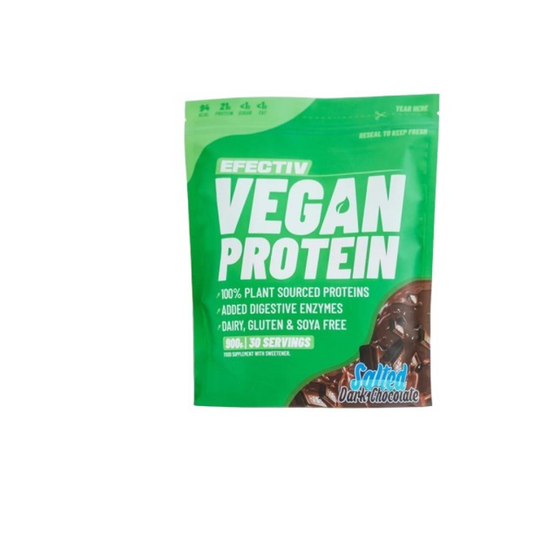 EFECTIV NUTRITION VEGAN PROTEIN BAG SALTED DARK CHOCOLATE - 900 GRAMS