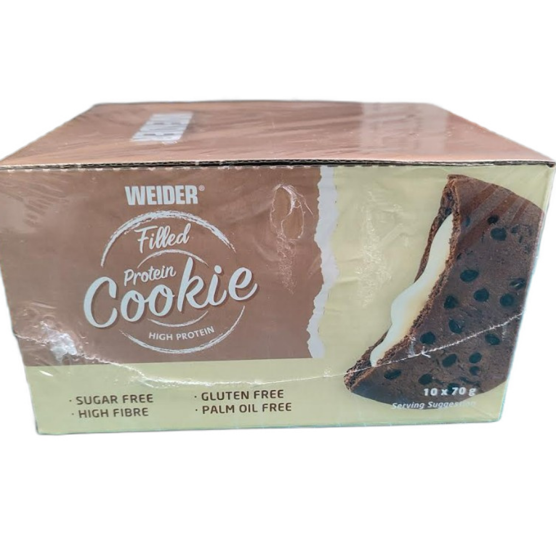 WEIDER FILLED PROTEIN COOKIE CHOCOLATE-VANILLA - 10 X 70G