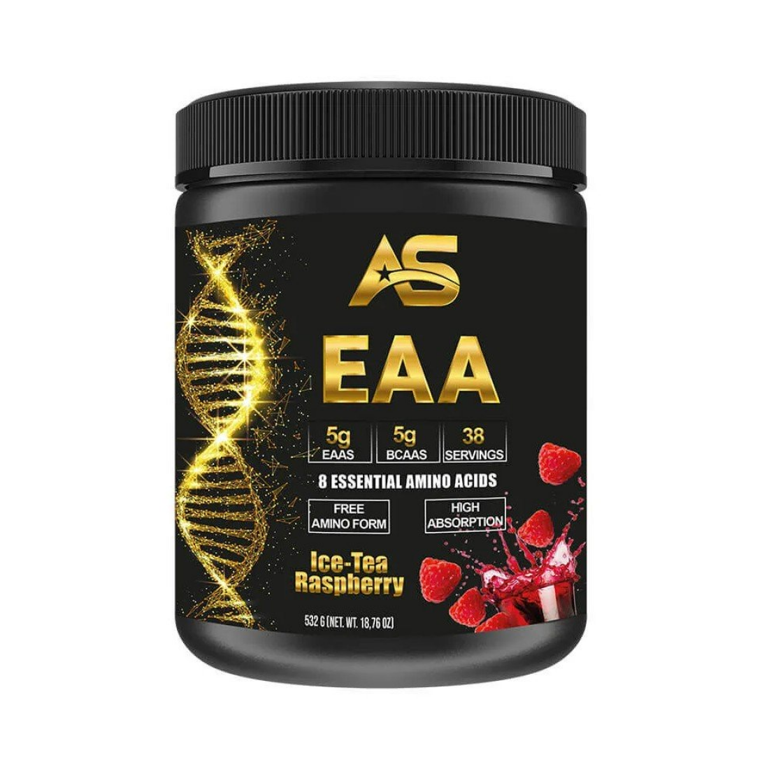 AMERICAN SUPPS EAA ICE-TEA RASPBERRY - 532 GRAMS