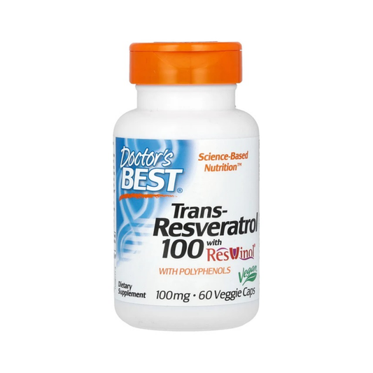 DOCTOR'S BEST TRANS-RESVERATROL WITH RESVINOL 100MG - 60 VCAPS