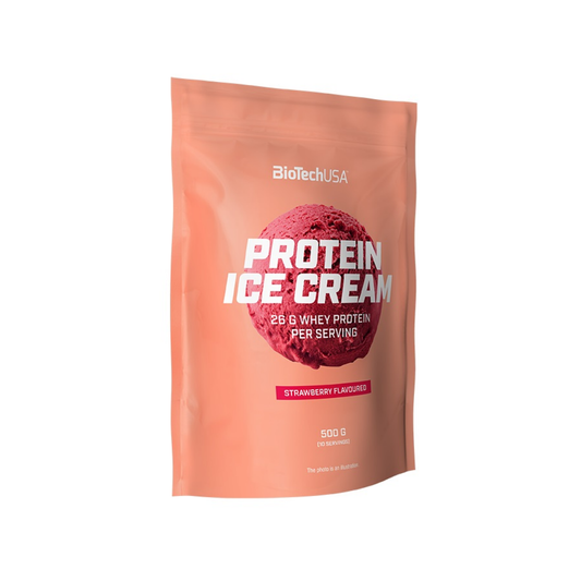 BIOTECHUSA PROTEIN ICE CREAM STRAWBERRY - 500 GRAMS