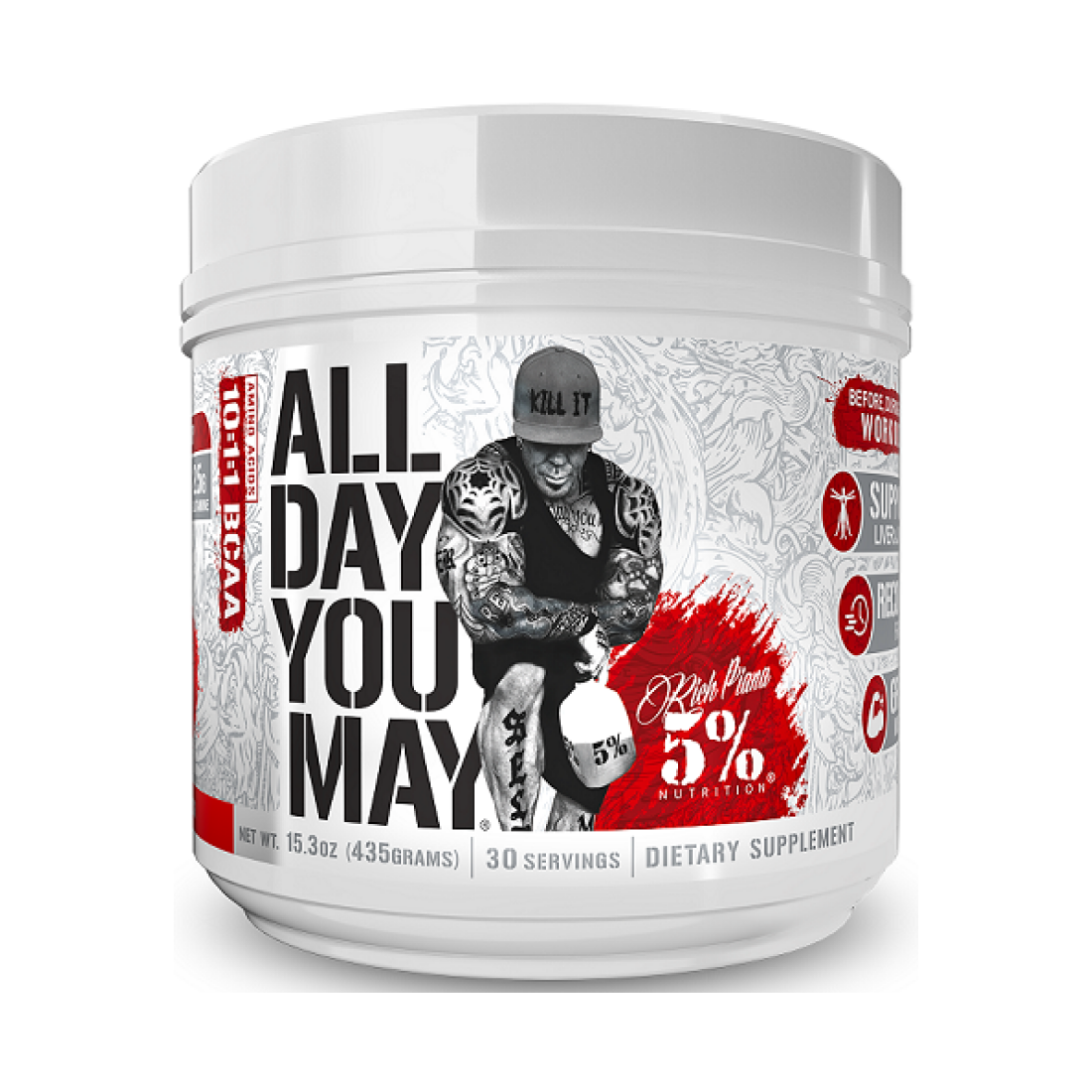 5% NUTRITION ALLDAYYOUMAY - LEGENDARY SERIES FRUIT PUNCH - 435 GRAMS