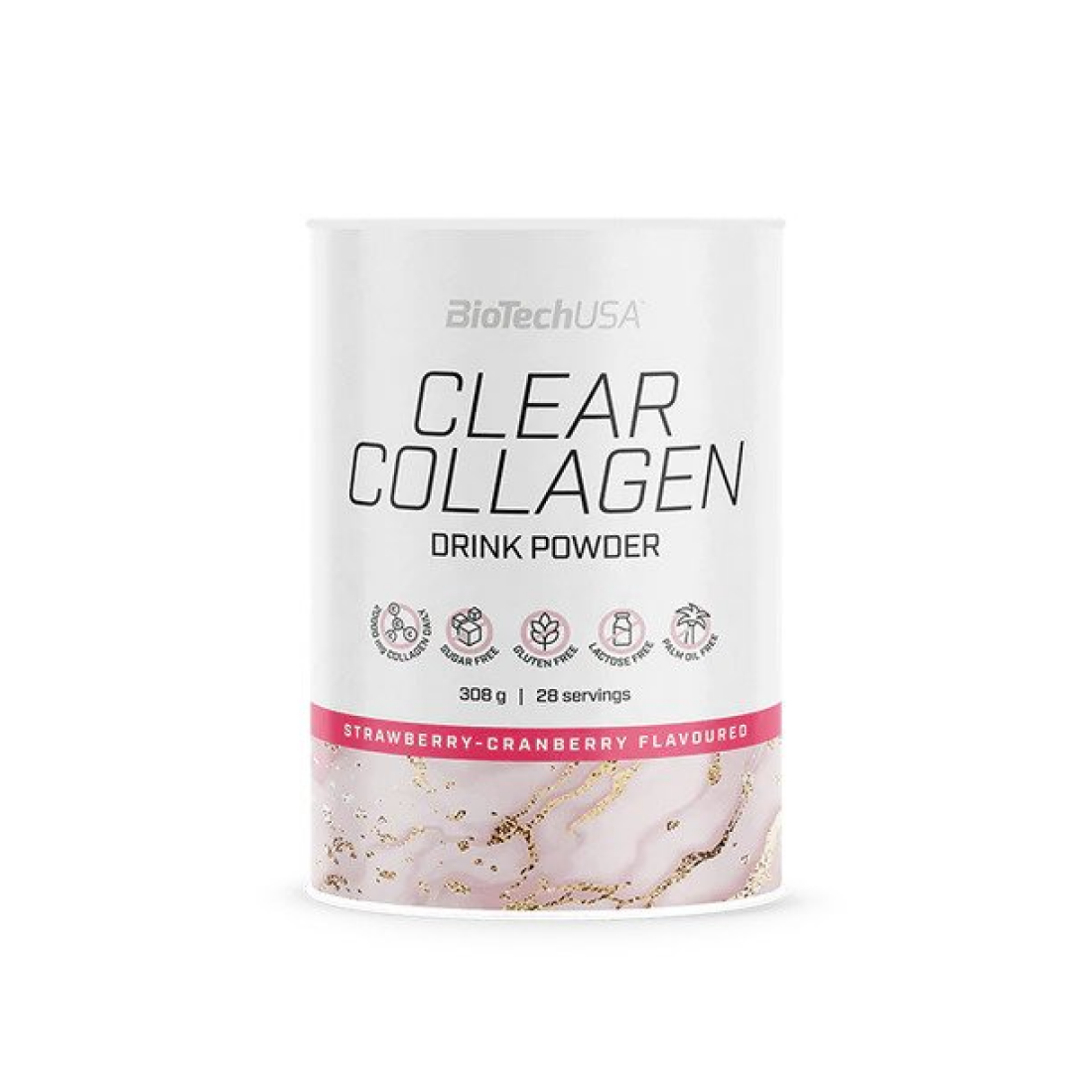 BIOTECHUSA CLEAR COLLAGEN STRAWBERRY-CRANBERRY - 308 GRAMS